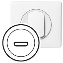 Enjoliveur Céliane - prise audio/video HDMI - blanc