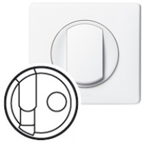 Enjoliveur Céliane - prise téléphone RJ 45 + TV simple - blanc
