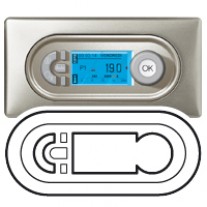 Enjoliveur Céliane - gestionnaire d'ambiance /thermostat /programmateur - titane