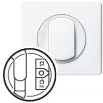 Enjoliveur Céliane - prise simple pour réseau Optimum - blanc