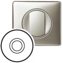 Enjoliveur Céliane - interrupteur va-et-vient / poussoir type ''push'' - titane
