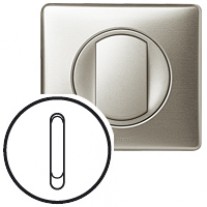 Enjoliveur Céliane - interrupeur va-et-vient/poussoir silencieux - titane