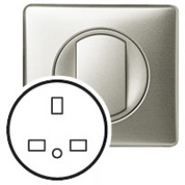 Enjoliveur Céliane - prise 2P+T standard BS - titane