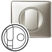 Enjoliveur Céliane - prise téléphone RJ 45 + TV simple - titane