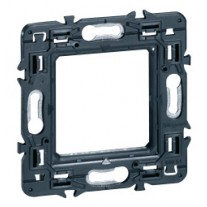 Support pour fixation à vis Batibox - sécable - pour 1 poste - 2 mod
