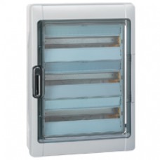 Coffret Plexo 3x18 modules avec embouts à perf. directe - IP 65 - IK 09 - Gris