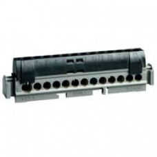 Bornier de répartition IP 2X - phase - 1 connexion 6 à 25 mm² - noir - L 113 mm