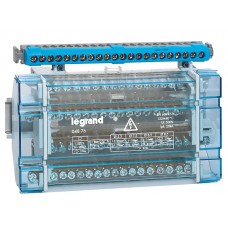 Répartiteur modulaire monobloc Lexic - 4P - 125 A - 17 connexions - 10 modules