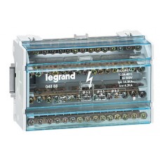 Répartiteur modulaire monobloc Lexic - 4P - 125 A - 15 connexions - 8 modules