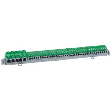 Bornier de répartition IP 2X - connexion auto - 5 bornes à cage - L 276 mm