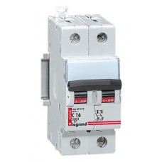 Disjoncteur magnéto-therm DX 6000 - Lexic à vis - 2P - 230/400 V~ - 16 A - courbe C Legrand