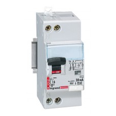 Disjoncteur différentiel monobloc DX 6000 - Lexic à vis- 1P+N - 230 V~ - 16 A - type AC - 30 mA Legrand
