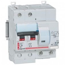 Disjoncteur différentiel monobloc DX 6000 - Lexic vis - 2P - 230/400 V~ - 16 A - type AC -30 mA Legrand 