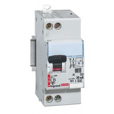 Disjoncteur différentiel monobloc DX 6000 - Lexic à vis - 1P+N - 230 V~ - 25 A - type A - 30 mA Legrand