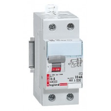 Interrupteur différentiel DX Lexic à vis - 2P - 230 V~ - 16 A - type AC - 10 mA - départ bas
