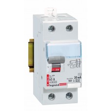 Interrupteur différentiel DX Lexic à vis - 2P - 230 V~ - 63 A - type AC - 30 mA - départ bas