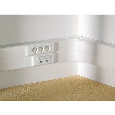Goulotte 50x150 DLP monobloc - 2 couv 65 mm - L. 2 m - blanc