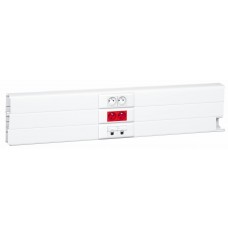 Goulotte 50x220 DLP monobloc - 3 couv 65 mm - L. 2 m - blanc