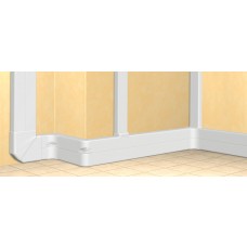 Goulotte 50x195 DLP monobloc - 2 couv 85 mm - L. 2 m - blanc