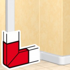 Angle plat 90° - DLP mono 50x195 - blanc