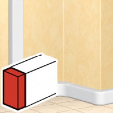 Embout gauche ou droit - DLP mono 50x105 couv 85 - blanc
