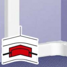 Accessoire VDI pour angle intérieur - toute DLP (sauf 35x80 et couv 40) - blanc