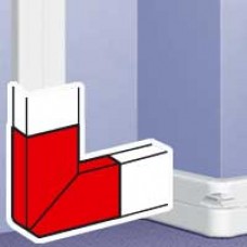 Angle plat 90° - DLP mono 65x150 - blanc