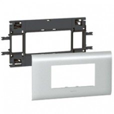 Support Mosaic - pour DLP couv 85 mm - 4 modules - aluminium 