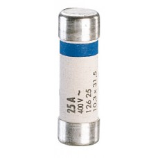 Cartouche domestique cylindrique - 10,3x31,5 mm - sans voyant - 25 A