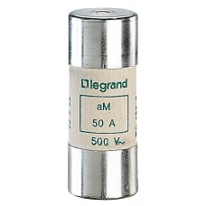 Cartouche industrielle cylindrique - aM - 22x58 mm - avec percuteur - 50 A
