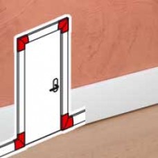 Angle plat pour utilisation en bas de porte - pour moulure 40x12,5 - plâtre