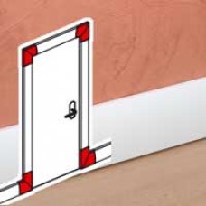 Angle plat pour utilisation en bas de porte - pour moulure 50x18 - plâtre