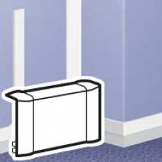 Dérivation à plat mur et plafond - pour moulure DLPlus 60/75x20 - blanc