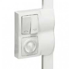 Cadre app. saillie 2 postes - pose le long des moulures DLPlus ép. 20 - blanc