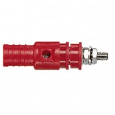 Borne à prise arrière de sécurité - Ø4 mm - 1000 V - 32 A - rouge