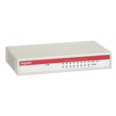 Switch éthernet mobile - 8 ports 10/100 Mbps RJ45 STP - alimentation + transfo fournie