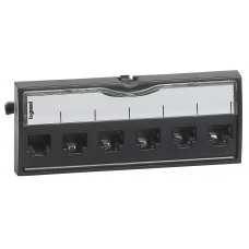 Bloc 6 connecteurs RJ 45 - Cat.5 - FTP - pr panneau de brassage à équiper - LCS²