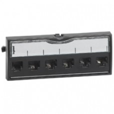 Bloc 6 connecteurs RJ 45 - Cat.5 - UTP - pr panneau de brassage à équiper - LCS²