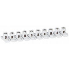 Barrette 10 bornes séparables - cap 2x10 mm² - pas 19,5 mm