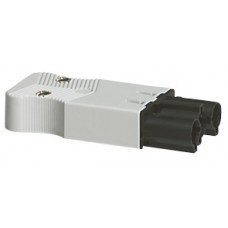 Connecteur raccordement rapide - 3 pôles bornes auto - mâle embout noir