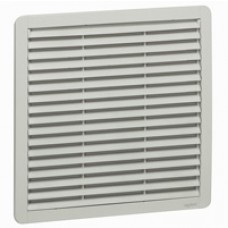 Ouïe d'aération plastique - IP54 - RAL 7035 - 325 x 325 mm - avec filtre G3