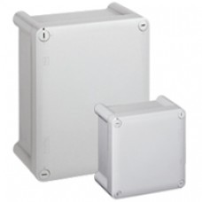 Boîtier industriel plastique - IP66 IK08 - RAL 7035 - 360x270x124 -couv opaque