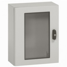Coffret métal Atlantic - IP66 IK10 - RAL 7035 - 700x500x250 - porte vitrée