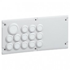 Plaque Cabstop IP 55 - 13x Ø5 à 14 - 1xØ14 à 25 - 1 réserve