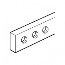 Barre cuivre à trous taraudés - 12x2 mm - 110 A admissibles - L. 990 mm