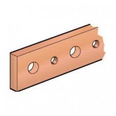 Barre cuivre plate rigide - 25x5 mm - 330/270 A admissibles - L. 1750 mm
