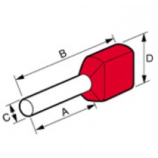 Embout de câblage Starfix - pour conducteurs section - 2x1 mm² - rouge