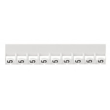 Repère Mémocab - l 2,3 mm - écriture noire sur fond blanc - chiffre 5