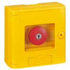 Coffret de sécurité ''bris de glace'' - coup de poing - jaune - saillie