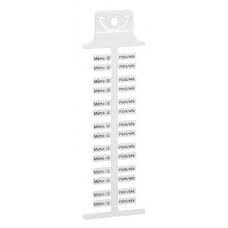 Repère vierge Mémocab - pour Logicab 2 - 4 caractères maxi - blanc